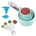 OMEW Cucharas Medidoras, Juego de 8 Medidores Cocina Silicona, Taza y Cuchara de Medición con Mango de Acero Inoxidable para Medir Líquidos y Los Ingredientes de Cocina y Hogar