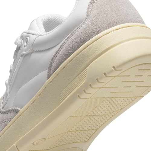 DREAM PAIRS DREAM PAIRS Women's Fashion Walking Skateboard Court Sneakers Comfortable Low Top Lace Up Non Slip Retro Vintage Casual Classic Athletic Shoes,Size 8.5,White/Grey,DWUMFN2505