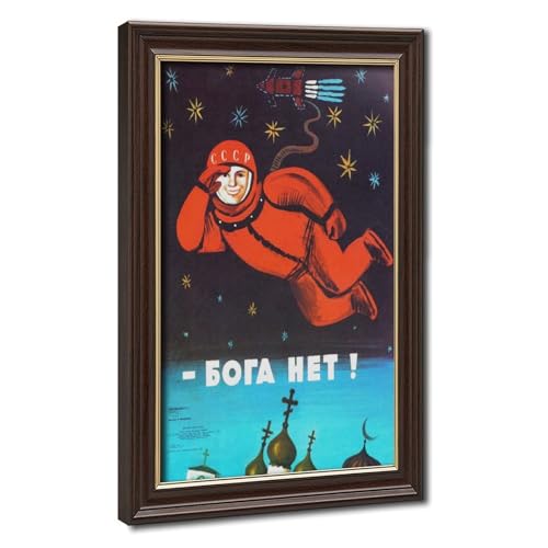 Affiche cosmonaute Youri Gagarine pour décorer un salon au style rétro de l'URSS