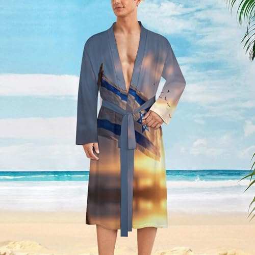 Bata de baño israelí para hombre ligera para evitar el calor excesivo JIUFOTK 2