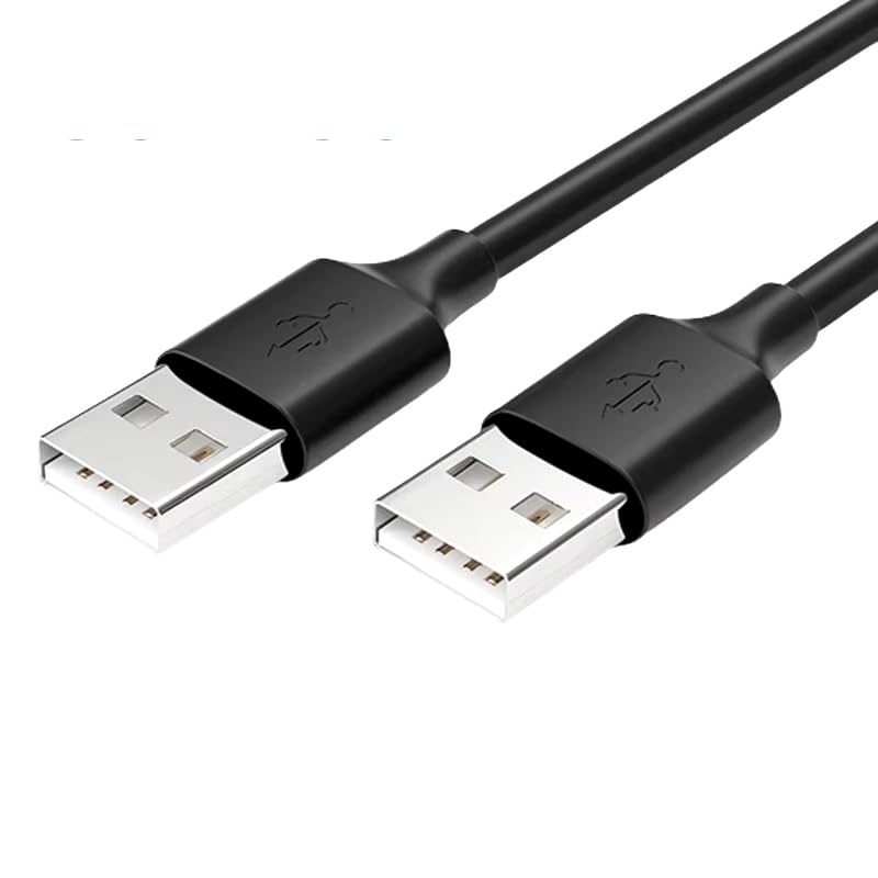 Cable USB 2.0 Super Speed, Cable USB Macho Macho, USB 2.0, Velocidad hasta 480 Mbps, Apto para Ordenador, TV Box, HDD Externo, Base de Ventilación, Hub USB, Raspberry Pi, Negro, 1 Metro