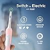 Oral-B Pro 1 Electric Toothbrush For Adults, With 3D Cleaning, 1 Toothbrush Head, Gum Pressure Control, 2 Pin UK Plug, Pink, Travel Electric Toothbrush, Rechargeable Toothbrush For Adults