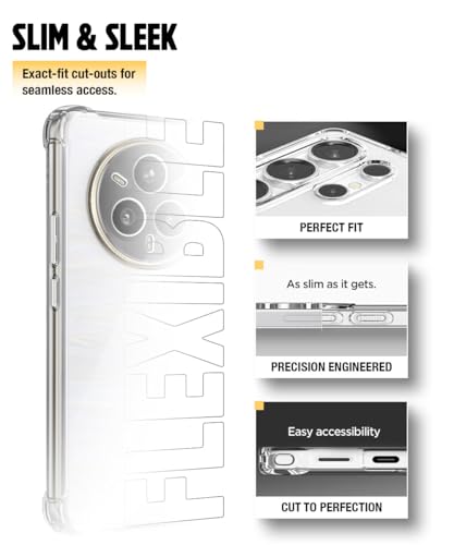 Image of WOW IMAGINE Clear Back Cover Case for Realme 14 Pro Plus 5G | Shockproof Soft TPU Case | Cushioned Edges for Ultimate Protection Back Cover Case - Transparent
