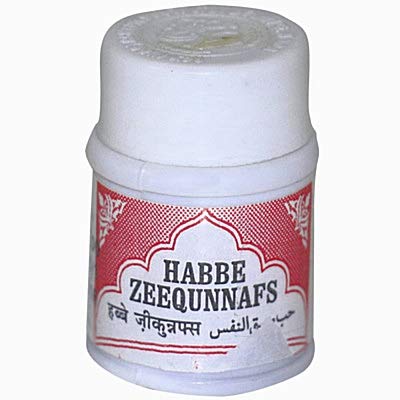 Habbe Zeequnnafs Comes With shandaar Rose Water (60tab pack of 2) Useful in cough, inflammation of airways of lungs