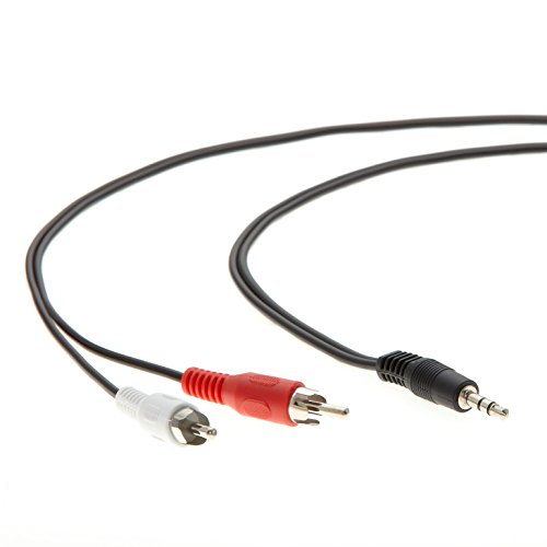 InstallerParts 12 Ft 3.5mm Male-to-Male Stereo Audio Cable - 3.5mm Stereo Plug to 2xRCA-M Cable - Compatible with iPods, iPhones, Android Phones, MP3 Music Players, and Much More!