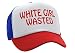 WHITE GIRL WASTED - funny party dance frat college Mesh Trucker Cap Hat, RWB