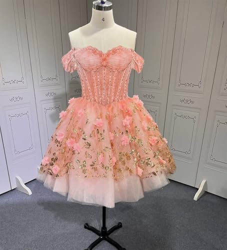 Mauuwy Gold Lace 2 in 1 Quinceanera Dresses Ball Gown Off Shoulder 3D Floral Sweet 15 16 Dresses Tulle Prom XV Dresses2