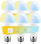 ILC Alexa Light Bulbs, 12W, Smart Light Bulb Compatible with Alexa Required Echo Device, 2700K-6000K Warm White to Daylight Turnable, A19 E26 No Hub Required (6 Packs)