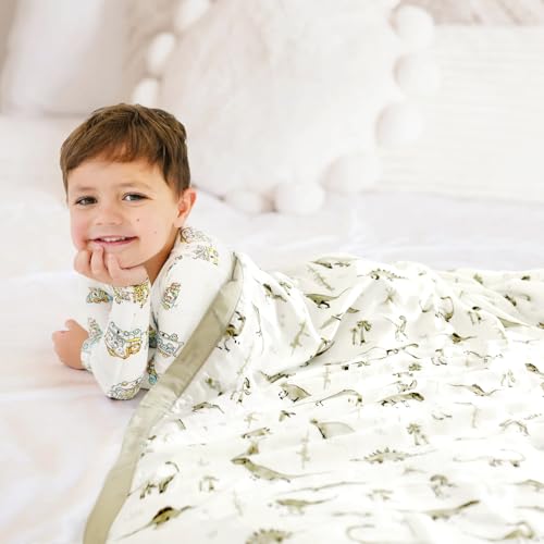 Image of GRSSDER Cotton Muslin Quilt Blanket - Silky Soft and Breathable Baby Blanket Quilt, Oversized Muslin Blankets for Newborns, Toddlers & Kids, 6 Layers Reversible Design for All Seasons, 47 inch x 47 inch