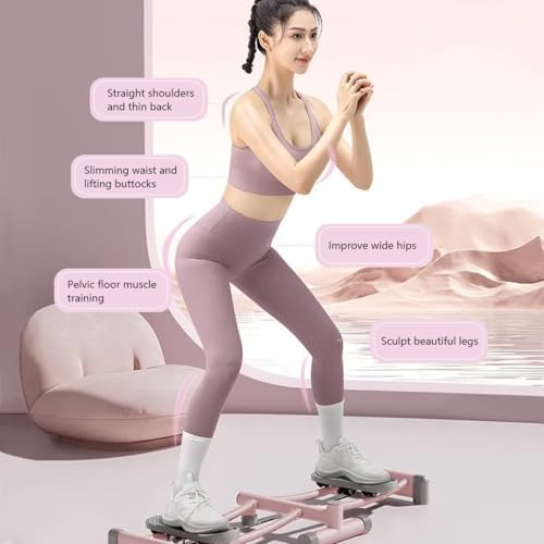 Simulateur de ski pliable – Entraînement musculaire du plancher pelvien pour façonner la cuisse et les jambes avec pédales antidérapantes