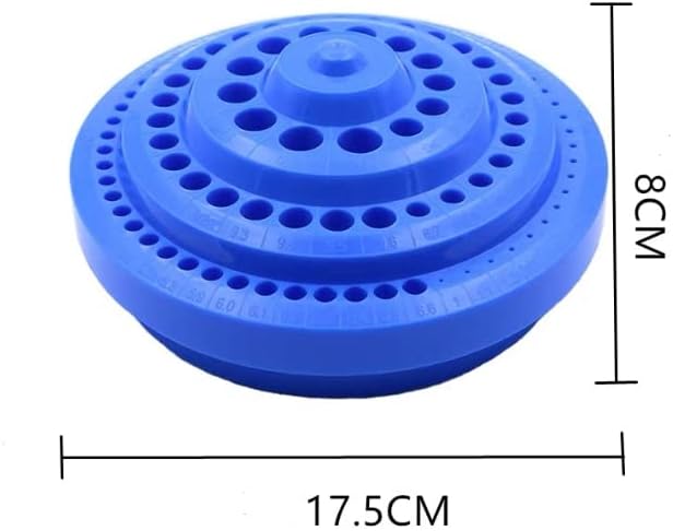 Miniatura 2 de Driak Caja redonda plástica dura azul del organizador de la forma para el almacenamiento de la broca de taladro de las brocascajas de exhibición