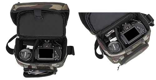 Image of Camera Bag Compact Retrospective Camera Shoulder Bag for DSLR /SLR & Mirrorless - Fits Nikon, Canon, Sony - Camera Bag for Travel - Shockproof Sling Case for Lens - Water-Resistant