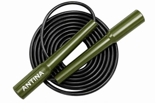 Image of Worldwide Adjustable Skipping Rope for Men & Women Speed Jump Rope for Exercise, Gym, Sports & Fitness (Army Black)