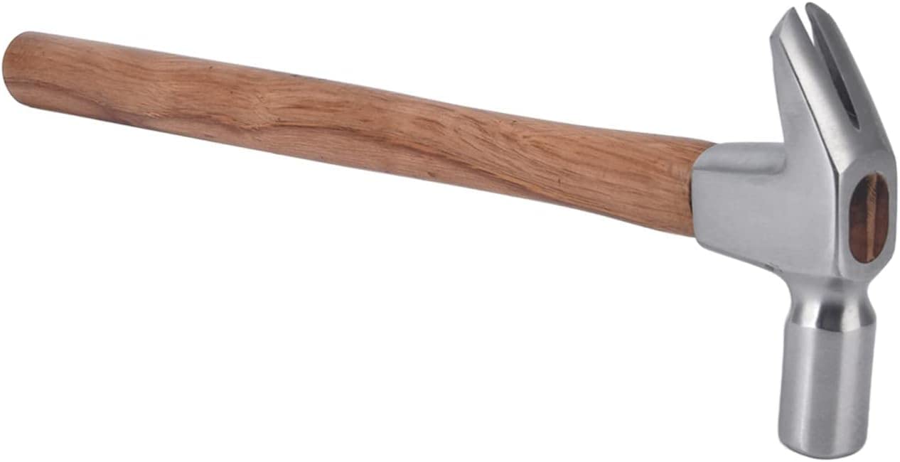 Młotek kowalski Młotek podkowy Narzędzie do pielęgnacji koni z drewnianą rączką Stalowy młotek z okrągłą główką do narzędzi do pielęgnacji koni