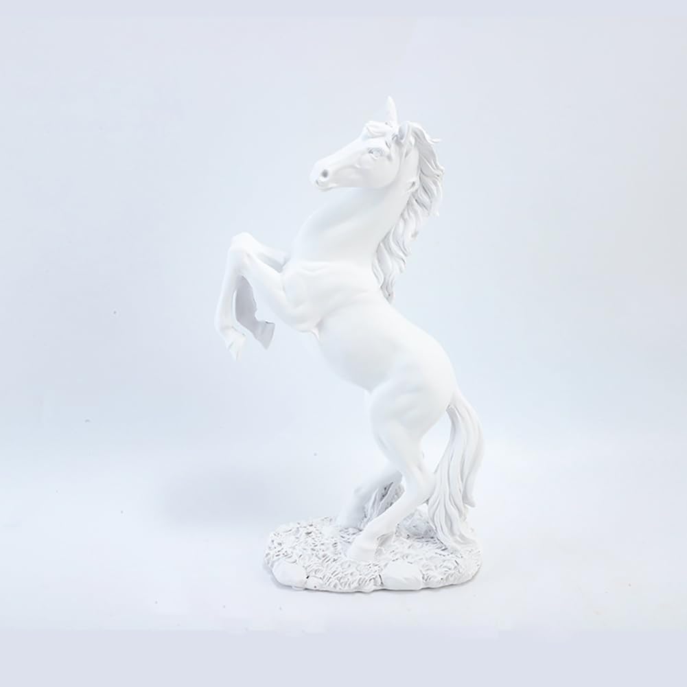 CHUOZI Resin Standing Horse Statue Table Decor Indoor Modern Home Desk Art Figurines Ornament Animal Sculpture Figurine Office Bookshelf Desktop to Attract Luck and Wealth (Gold)