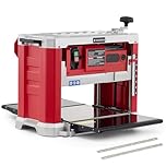 ZELCAN 2000W Pialla Filo Spessore per Legno da 33 cm Pialla Elettrica 15A con Doppia Lama e 20000 Tagli al Minuto Pialla a Spessore con Entrata Uscita Esteso e Scarico Polvere per Lavorazione di Legno