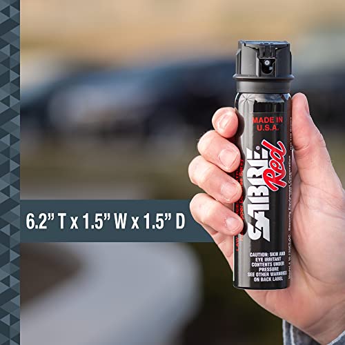 Sabre Magnum 120 Pepper Spray With Holster, 40 Bursts, 12-Foot (4-Meter) Range, Extra Large 122 Gram Canister, Uv Marking Dye, Flip Top Safety #TOP2