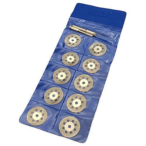 10Pc 30Mm Diamond Cutting Disc for Rotary Tools Accessories with Mandrel 3.0Mm