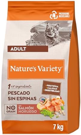 Nature's Variety No Grain Pienso para Gatos Adultos con Salmón Noruego - 7kg