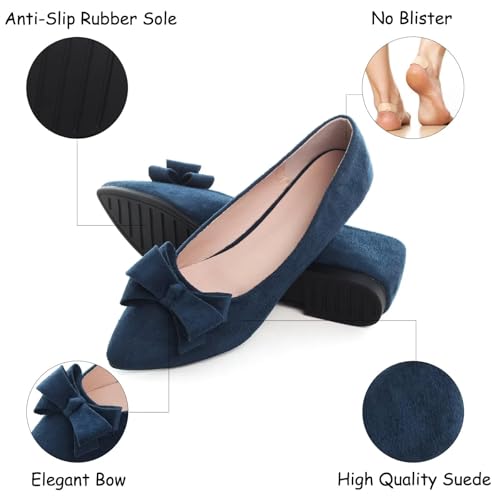 Image of SAILING LU Women's Bow-Knot Pointed Toe Ballet Flats
