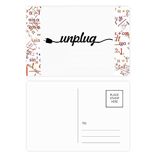 Carte postale merci et formule débranchez pour décorer votre bureau ou écrire à vos proches