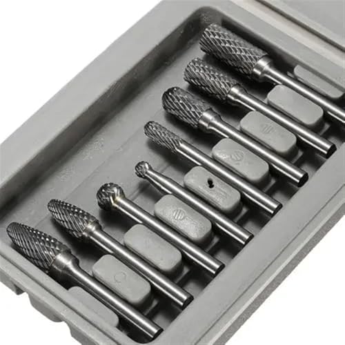 Set de 8 fresas de carburo, mango 6mm miniatura 1