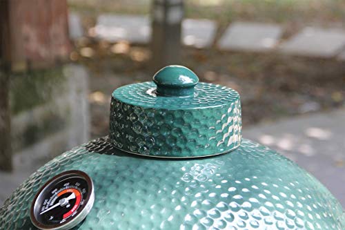 Dracarys Grill Chimney Top Vent Cap Ceramic Damper Top Big Green Egg Accessories, Big Green Egg Parts Replacement for Medium,Large and XLarge Size Big Green Egg Green