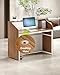 LITTLE TREE 47-Inch Reception Desk with Counter, Oak Front Desk Reception Room Table, Retail Counter for Checkout, Modern Welcome Desk for Lobby, Office, Beauty Salon