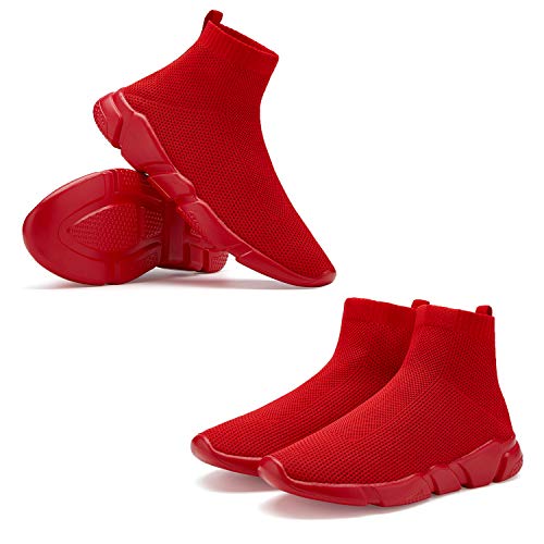 Men's Socks Sneakers Slip On Lightweight Breathable Comfortable Fashion Walking Shoes All Red Size 9.5 #TOP3