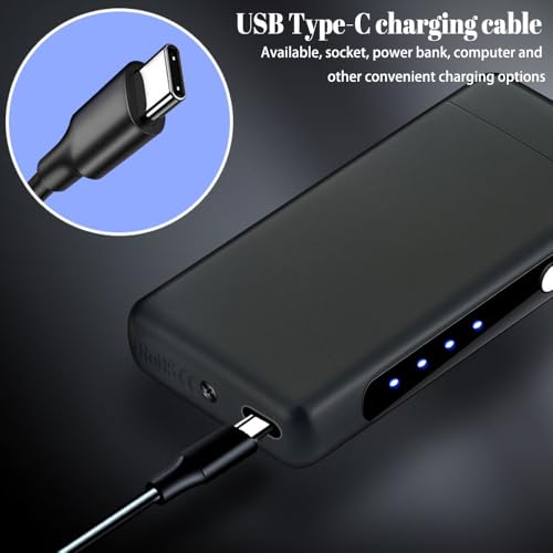 Encendedor Electrónico USB Recargable Uniqora Negro miniatura 6