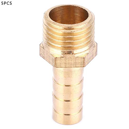 Liukouu 5pcs 8mm Hose Barb Tail Male BSP Connector Brass Fitting Adapter Coupler(2)
