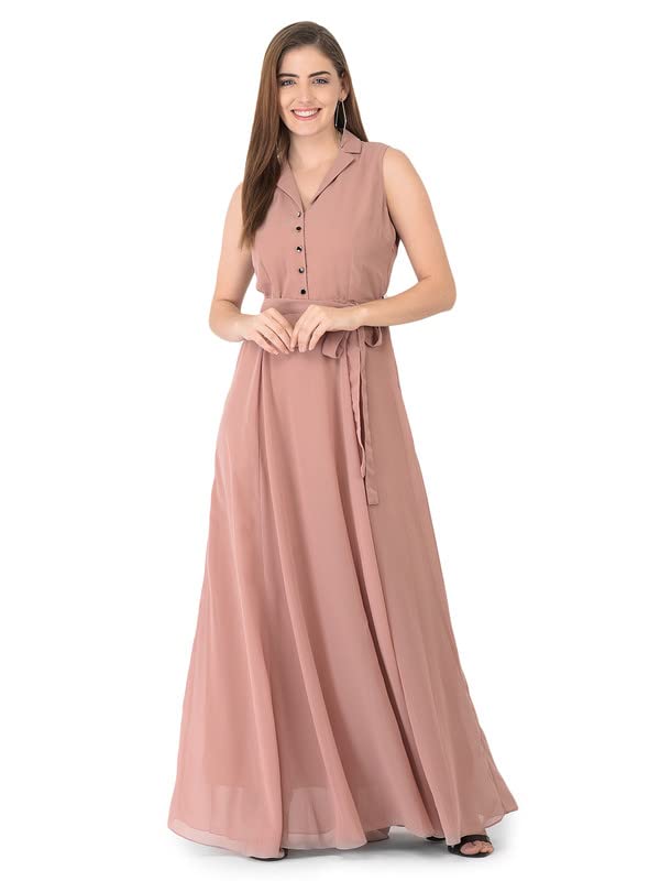 eavan Rose Gold Shirt Maxi Dress EA4627-picture-6