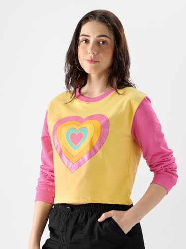 Image of The Souled Store Rainbow Hearts Women Pre-Winter Tops