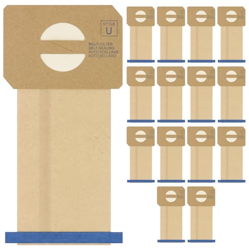 Image of 15 Pack Style U Vacuum Cleaner Bags Replacement Compatible with Electrolux Type U Upright Vacuums & Aerus Vacuums, Fits Discovery II, Lux 4000, Ultralux, Genesis, Prolux, Epic 3500