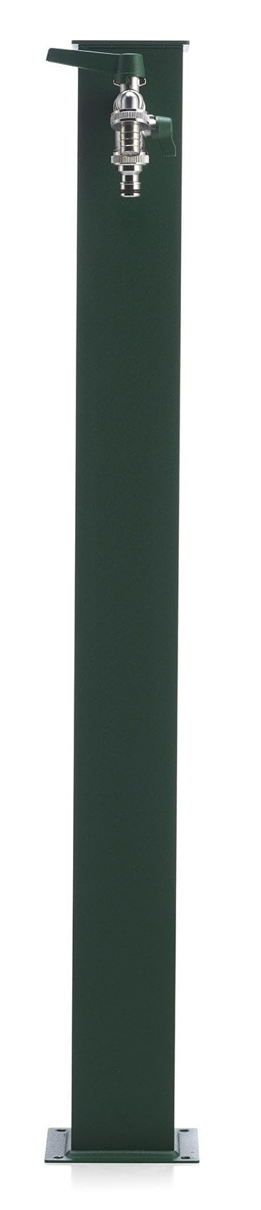 Bel-fer 42QRR Fontana da Giardino con Struttura a Colonna con Porta Gomma e Doppio Rubinetto Colore Verde