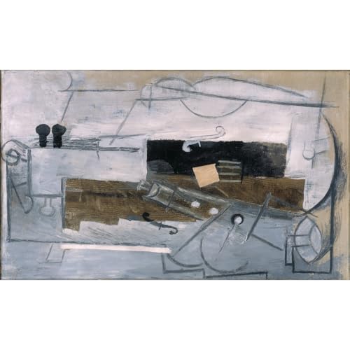 Picasso Pablo Clarinette et violon impression sur toile enroulée 61 x 81 cm