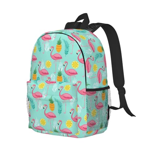 Sac à dos universitaire flamant rose avec compartiments de gym - 2