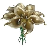 Sie erhalten 10 hochwertige echte Blumen und Calla-Lilien