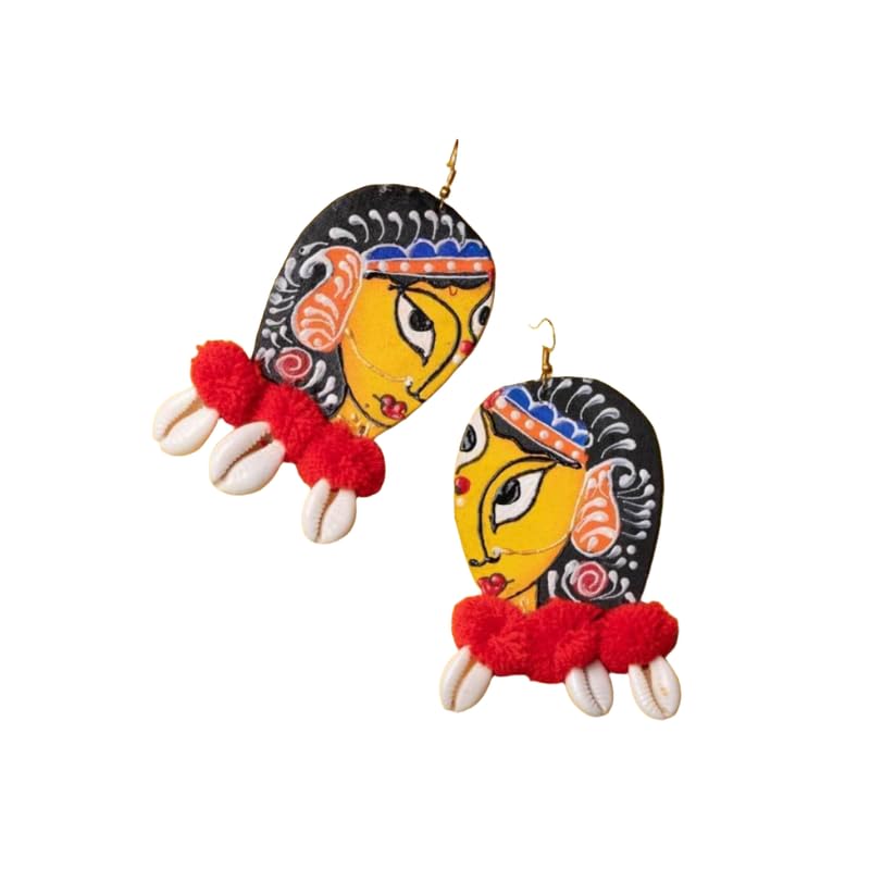 KHOJ.CITY Jewellery Kapalini Durga Traditional Multi Color Handmade & Hand Painted Drop Earrings for Girls & Women (KHJ-AMZ-ER-126) (B0DGXCLR51) Amazon Price History, Amazon Price Tracker