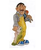 Dimensioni: altezza 14,5 cm Les Alpes Figura Pescatore in Piedi, 14,5cm - Statuina Figurina Dipinta a Mano in Resina Sintetica - Collezione Funny World Mestieri Tempo Libero - 014 12004