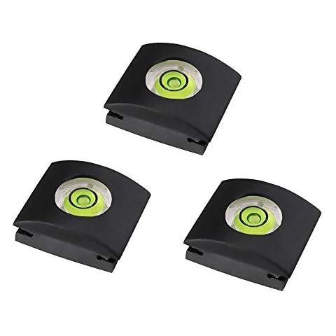 LXH 3 Pcs Black Camera Flashlight Hot Shoe Cover with Bubble Spirit Level Compatible With Sony A6500 A6300 A6000 Nikon Panasonic Fujifilm Olympus Pentax Sigma DSLR/SLR/EVIL Cover
