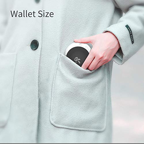 Vansky Hand Warmers, 7800mAh Rechargeable Power Bank and Double-Sided Heating Pocket Hot Hands Toaster for Home and Office (Black)