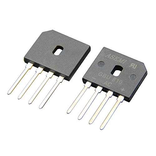 10x GBU810/GBU8M ASEMI Bidge Rectifier Diode 8A 1000V High Frequency Medium Power for Electric Fan…