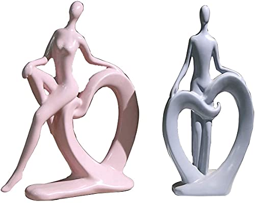 Artisanat moderne figure minimaliste sculpture couple chambre