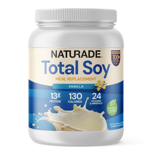 Naturade Total Soy Protein Powder | 13g Protein & 130 Calories per Servings | Meal Replacement Shake Mix | Non-GMO Soy | Lactose & Gluten Free | French Vanilla (15 Servings)