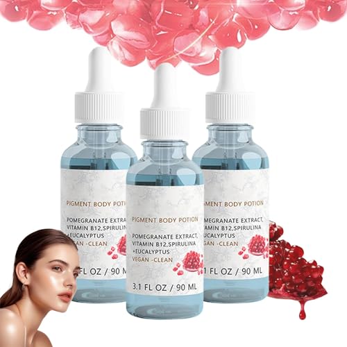 Potion corporelle traitante pigmentaire Jelly Booster, aux extraits de grenade et de vitamine B12, sérum léger à absorption rapide, améliore la pigmentation du visage et du corps.,3pcs