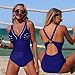 Women's One Piece Swimsuit Solid Color Backless Bathing Suit Sexy High Cut Swimsuits 2026 Summer Fashion