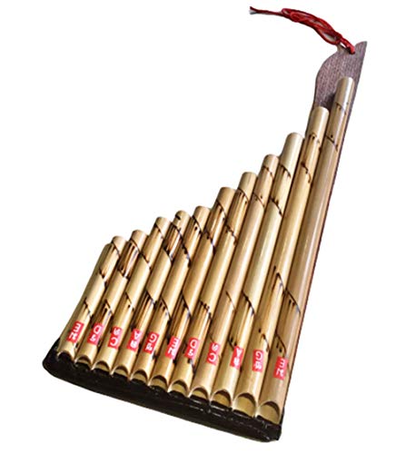 Cozinest Thai Wote Panpipe Bamboo Instrument Traditional Musical Isan Laos Pan Flute 12 Pipes #TOP1