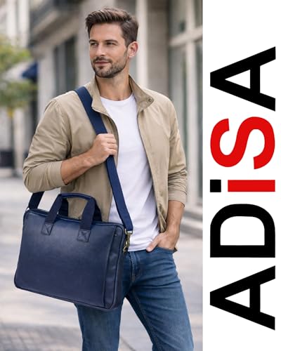 Image of ADISA Laptop Messenger Office Bag Briefcase for Work for Men
