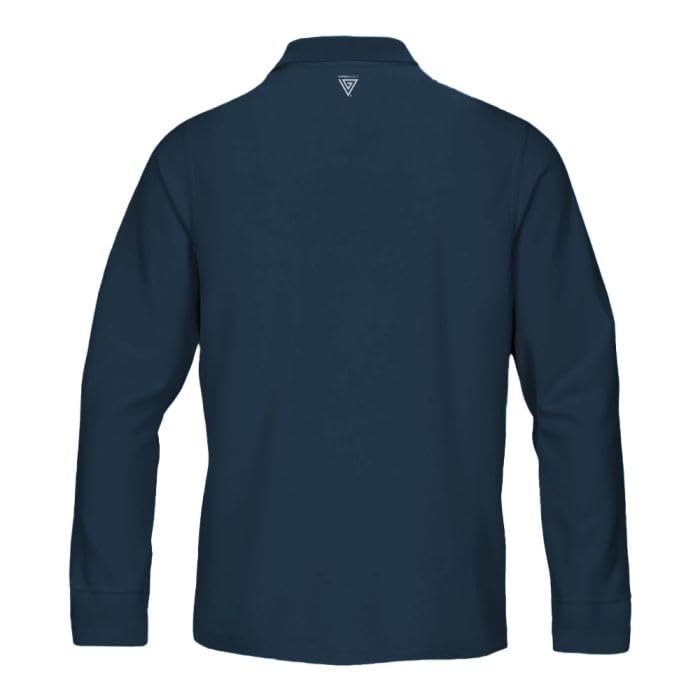 Image of VIPERGOLF Men's Classic Solid Long Sleeve Golf Polo T-Shirt